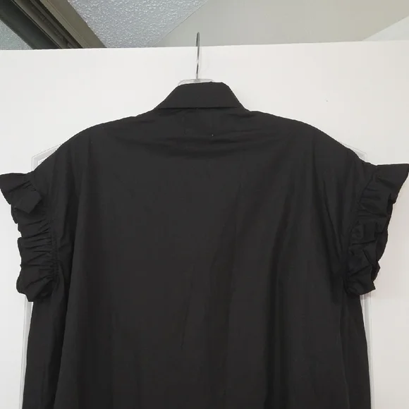 Pretty Black Button Down Dress In Perfect New Condition! - Picture 6 of 8